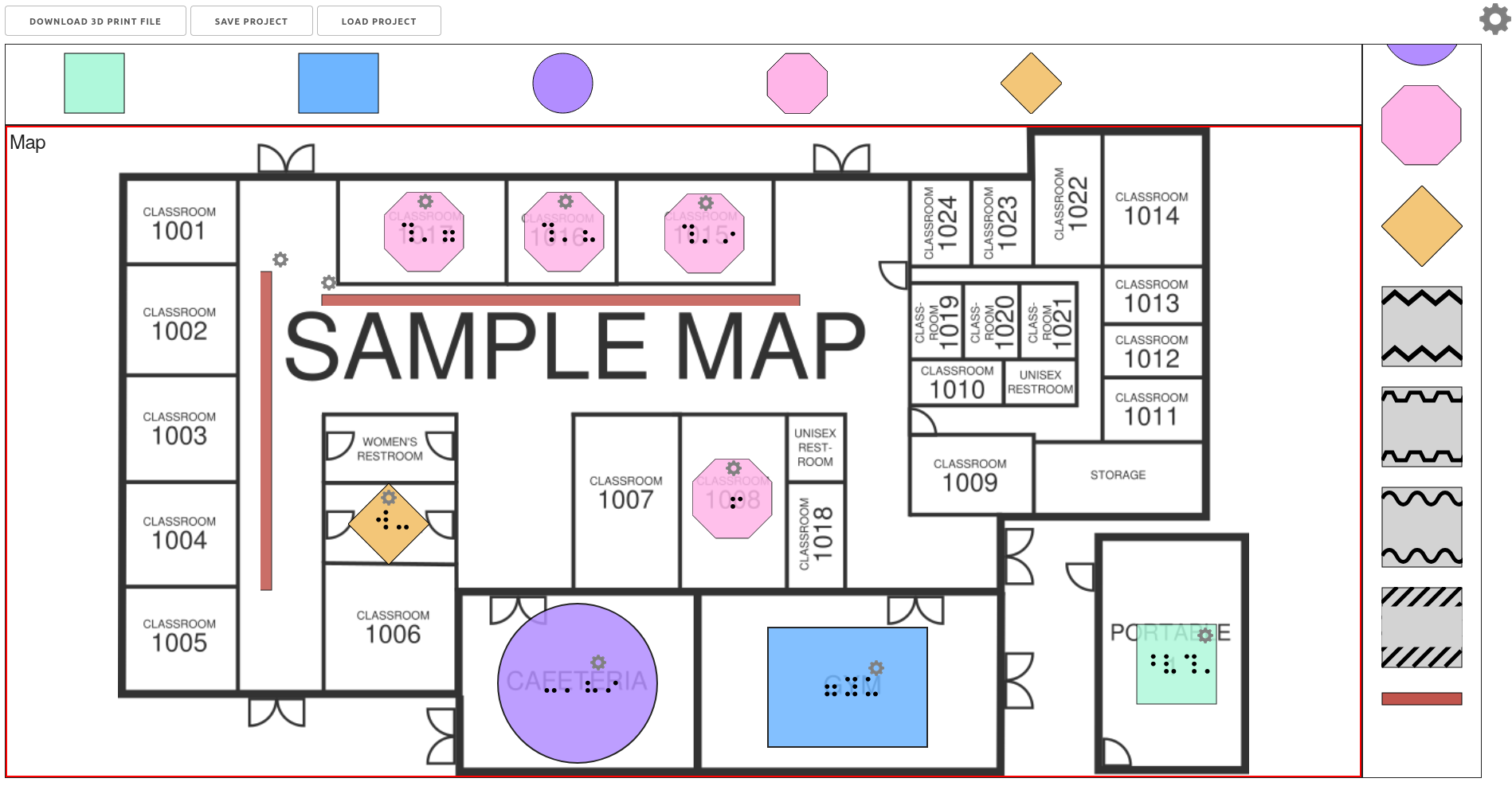 Tactile Map Creator interface